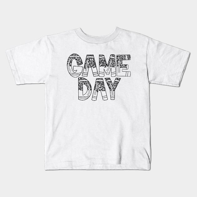 Football Game Day Kids T-Shirt by Karley’s Custom Creations